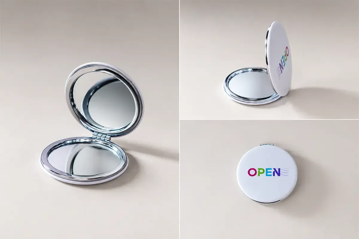 Branded OPEN by TSA pocket mirror