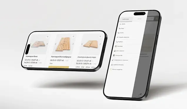 Мобилна версия на WooCommerce сайта на Палисандър ООД
